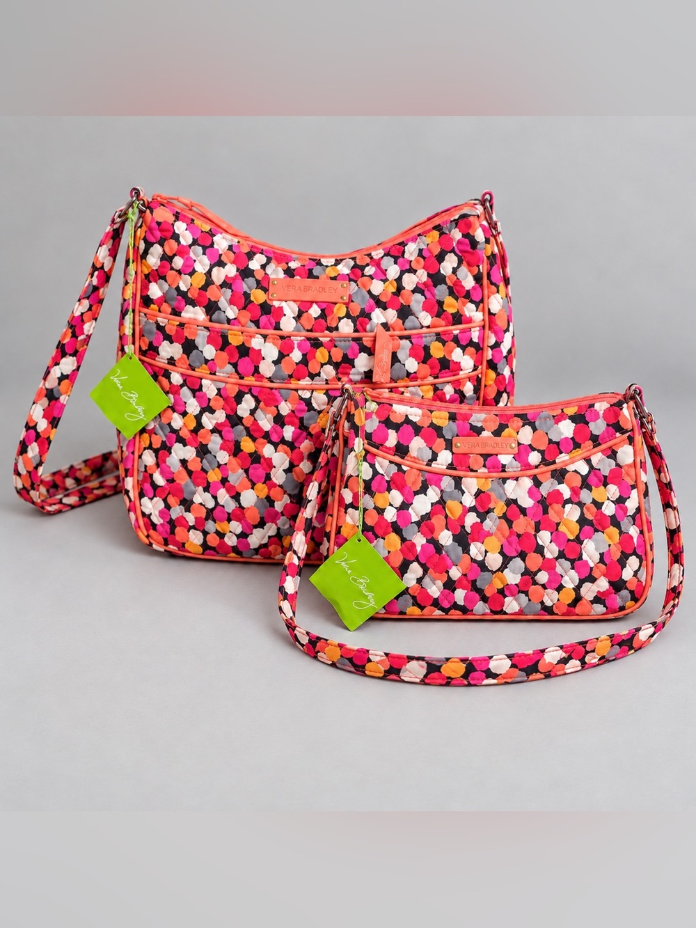 Vera Bradley Pixie Confetti Carryall Crossbody & Little Crossbody Retired New
